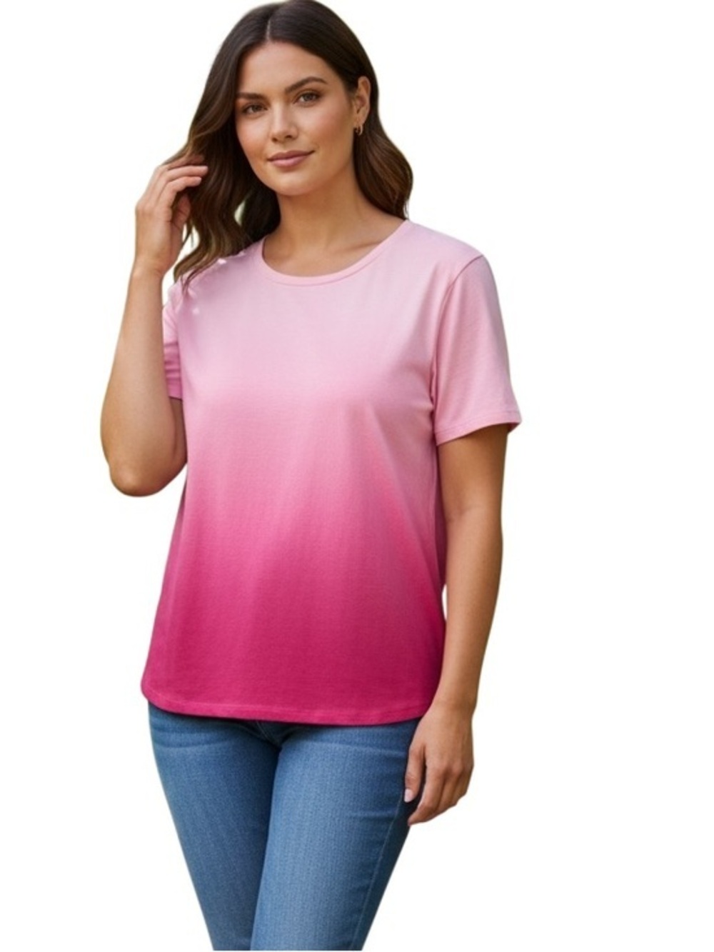 Ann Taylor Top Pink Ombre Size large